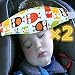 Aoxintek 2pcs Cute Owl Print Toddler Infants and Baby Head Support Pram Stroller Safety Seat Fastening Belt Adjustable Playpens Sleep Positioner