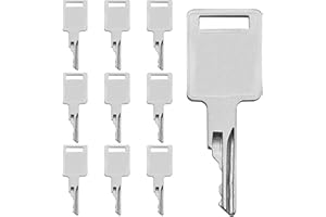 XYQMLY 10 Pack D250 Ignition Keys, 6693245 or 6693241 Ignition Key, Heavy Equipment Key Replacement of 307852A1 Compatible with Bobcat Skid Ingersoll-Rand JLG Pollock Tenant Timberjack Steer Loader