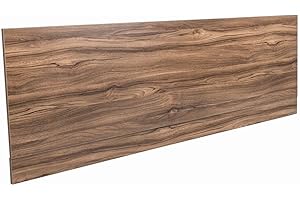 Aquariss 1800mm Walnut Effect Front Straight Wrapped Wood Bath Panel