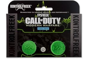 KontrolFreek FPS Freek Call of Duty Modern Warfare para mando de PlayStation 4 (PS4) | Performance Thumbsticks | 1 de baja altura Convexo, 1 Gran Altura Cóncavo | Verde