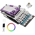 Kreo Swarm 75% Wireless Mechanical Keyboard with Huano Brown Pre-lubed Switches, Wireless Gaming Keyboard with 5-pin Hot Swap PCB and 3 Layers Sound Absorption (White Purple, Huano Speed Switches)