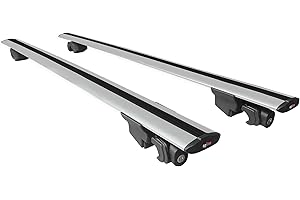 RE&AR TUNING Compatible avec Audi Q5 (8R) 2009-2017 - Barres de toit avec clé - En aluminium gris