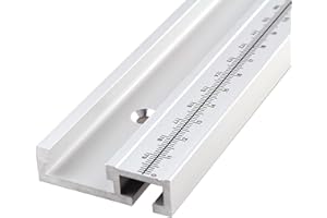 GIVIHGETI T Groove Rail Mitre Rail with Scale, 45 Type 800 mm Rail, Aluminium T-Slot Guide Rail, DIY T-Nut Mitre Rail Gauge for DIY, Woodworking Table Saw Workbench