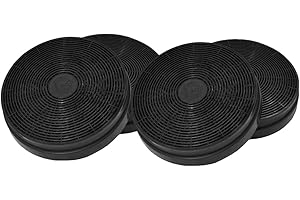 AllSpares Aktivkohlefilter (4 St.) für Dunstabzugshauben geeignet für Bomann KF561, PKM CF110 und Respekta MIZ0023 (Ø175mm)