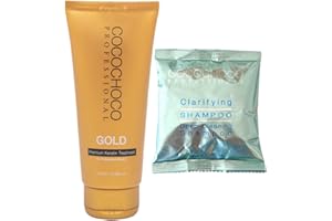 COCOCHOCO Professional Gold Keratyna 100 ml i Szampon Oczyszczający 50 ml - Keratyna do Zabiegu Prostowania Włosów - Premium Keratin Treatment
