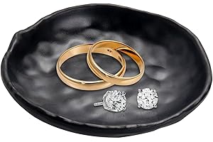 WIDESMART Jewelry Tray Trinket Tray Creative Decorative Jewelry Display Plate Desk Jewelry Storage Organizer for Bracelets Rings Earrings for Entryway