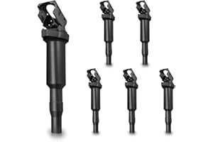 ENA Set of 6 Ignition Coil Pack Compatible with BMW 128i 135i 335i 325i 328i 330i E60 M5 525xi 528i N54 X3 X5 X6 Z4 2001-2016 Replacement for 0221504470 00044 12137594937 12137562744 12137571643 UF592