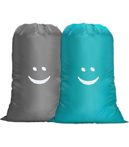 Borse Per Biancheria Sporca Da Viaggio - 2 Pezzi 69x50 Cm Pieghevoli - Foto 2