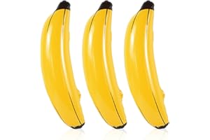 TUONYIS 3 pezzi banana gonfiabile 60 cm, Blow-up banane gonfiabili giocattoli acquatici per piscina spiaggia estate decorazione festa Prop decorazione festa festa hawaiana Carnevale