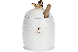 LA PORCELLANA BIANCA Porcellana Pojemnik na Miód, Biały, 15,1 x 10 x 9,9 cm