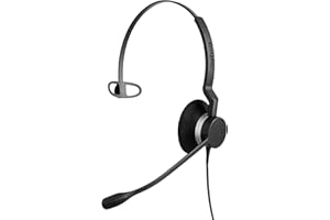 Jabra Biz 2300 - Auricular monoaural con Cable USB-A MS - Certificado para Skype for Business - con cancelación de Ruido y Unidad de Control de Llamadas para softphones