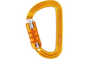 Petzl SM'D Mosquetón - Mosquetón de Bloqueo versátil, Ligero, Compacto, en Forma de D, para Escalada en Roca y Hielo