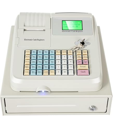 Caisse Enregistreuse Professionnelle 47 Touches - Imprimante Thermique - Gestion Stocks - Tiroir Caisse