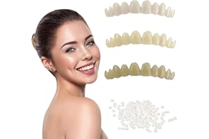 SEMINISMAR Denti Finti Dentiera Provvisoria,Denti Finti Protesi per Faccette,Protesi a Faccette Istantanee Seghettata,Superiore Inferiore Protesi a Sorriso Falso Denti,Protetto dentale cosmetico