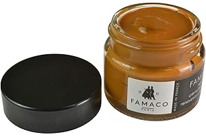 Famaco Repair & Dye Cream | Tan Caramel Porc, Self Seal Colourant for Quick and Easy Leather Repair | Suitable for Sofas, Car Seat, Shoes, Handbags
