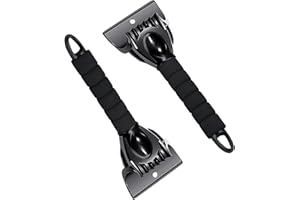 HUANGLG Ice Scraper for Car Windscreen, Car Ice Scraper Non Scratch to Remove Ice, Snow and Frost Easily, Car Scraper with Comfortable Foam Handle, Ice Scraper for Cars, SUVs, Trucks
