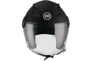 BHR Casco Demi-Jet 804 TOP| Casco Scooter Omologato ECE | Casco Motorino con Visiera Antigraffio e Sgancio Micrometrico