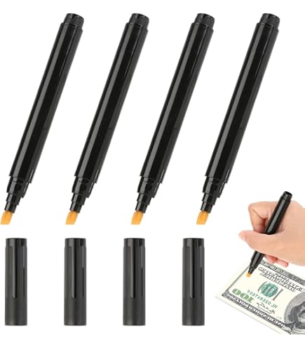 MONEY TESTER - Counterfeit Banknote Detector Pen, Euros Professional, Counterfeit Pen, Euros, Counterfeit Bill Detector The Pen Works On Euro, Dollar, Pound Sterling And All
