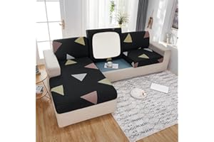 Elover Fundas de Cojín para Sofá Funda de Asiento de sofá - Funda de Asiento de Alta Elasticidad, Funda de Asiento de sofá de Sala de Estar Funda de Muebles Fondo elástico Antideslizante Suave