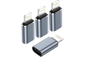 GAEF USB C auf Lightning Adapter (4 Stück), Adapter Lightning auf USBC für iPhone 14/13/12/11/X/i Pad/Airpads, PD Schnelles Laden/Datenübertragung iPhone USB Adapter, Nicht für Kopfhörer/Audio/OTG