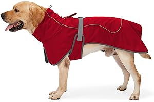 HEYWEAN Veste pour Chien Manteau imperméable pour Chien Veste réfléchissante pour Temps Froid avec Doublure en Polaire Douce Manteau Chaud pour Chien de Compagnie