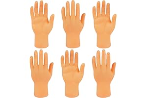 IUFDGHN Tiny Hands, 6 Pcs Finger Puppets, Miniature Little Hands Finger Puppets, Finger Props, Little Finger Funny Finger Hand for Joke Toys, Prank Game