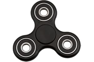 Toyland Schwarz mit schwarzen Ringen Fidget Hand Spinner - Stress und Angst Erleichterung für Kinder und Erwachsene