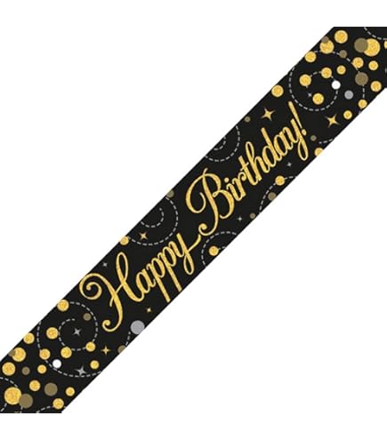 OakTree Bannière Holographique « Happy Birthday » En