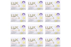 12 x Lux Bright Impress Delaktig tvål med japansk kamelia och citrusolja, 80 g vardera
