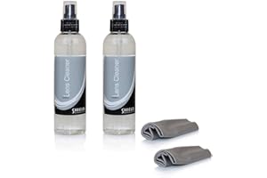 HORSEMEN Shield Eyeglass Lens Cleaner Spray 2 X 236ml Pack with Microfiber Cleaning Cloths