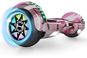 ‎ISINWHEEL Hoverboard für kinder - Hoverboard mit Bluetooth Lautsprecher, 6,5 Zoll Self Balance Scooter, buntes Schweberoller-Brett, Doppelmotor, Fahrlicht Blinkendes LED Rad, Geschenke für Jugendliche