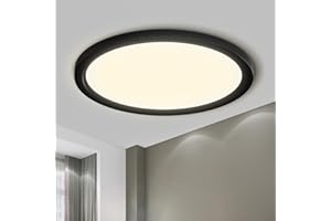 ‎LQWELL LQWELL® Lampa Sufitowa LED, Wodoodporna Lampa Łazienkowa IP44 Okrągła Płaska 18W 4000K 1980lm Cienka Do Salonu Łazienka Sypialnia Kuchnia Piwnica Biuro, 220 * 24mm