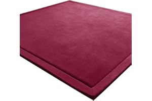 LEHOUR Tappeto di Velluto Corallo Ispessimento per Bambini Coperta strisciante Tappeto Morbido per Bambini Tatami Tappetino Antiscivolo per Bambini (Rosso UVA, 200 * 240CM)