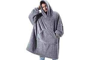 TBSCWYF Manta con Capucha Grande Sudadera Gigante Cálido Sherpa con Bolsillos Super Dalian Sudadera Cómodo Manta de Forro Polar Suave Mujer Hombres Hoodie Manta Mujer De Sudadera con Capucha