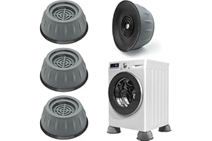 XIANGLONGY 4 Pezzi Piedini Antivibrazione per lavatrice, Piedini lavatrice, Gomma Antiscivolo Universale Piedini Gommine per lavatrici, Adatto per la Protezione di Lavatrici e Prolungando la Vita Utile