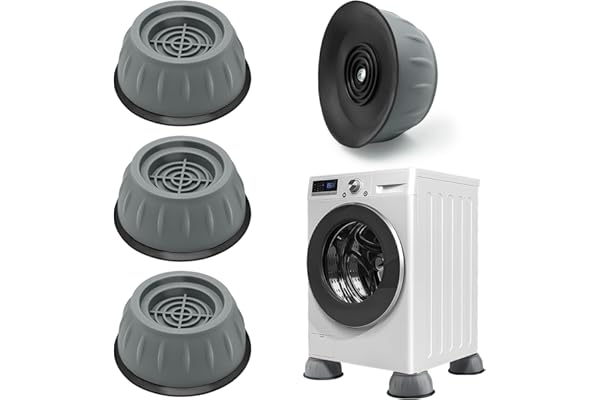 4 Piezas Soporte Lavadora, Universal Patas Lavadora Antivibracion, Soporte para lavadora Antivibracion de Goma, Patas Antivibracion Lavadora para Lavadoras y Secadoras (Azul marino normal)