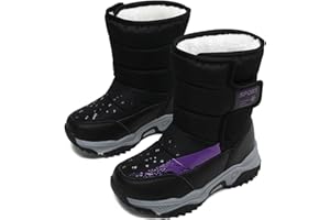 XINGHUANHUA Stivali Neve Bambini Stivaletti Ragazze Ragazzi Doposci Scarponcini Imbottiti di Pelo Scarpe Invernali Comodi Caldi e Antiscivolo Impermeabile Stivali