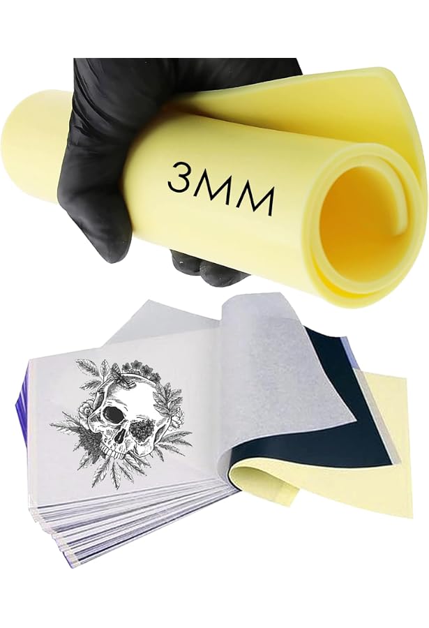 Peau Synthétique Tatouage 3mm - 3 Feuilles A4 - Silicone Réaliste