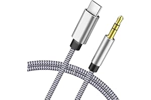 AINLINSO USB C to 3.5mm Audio Aux Jack Cable Type C to 3.5mm Headphones Stereo Cord Car Compatible with Samsung Galaxy S23 Ultra S22/S21 Note 20, Google Pixel 2 3 4 5 6 7 8 Pro/XL, iPhone 15 Pro Max/Plus