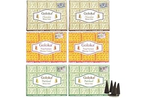 Raumduft-Sortiment Top 3 Goloka, 60 Räucherkegel, 3 Düfte