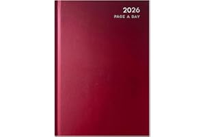 VIVAAS 2026 Diary A4 A5 A6 Week to View And Day A Page Diary With Half Saturday And Sunday Page Diaries Organiser For Student Teacher Home Office Business (A4 Day A Page, Red)