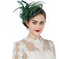 Sinamay Flower Feather Headband Fascinator Wedding Headwear Ladies Race Royal Ascot Pillbox Wedding Cocktail Tea Party Derby Hat for Women