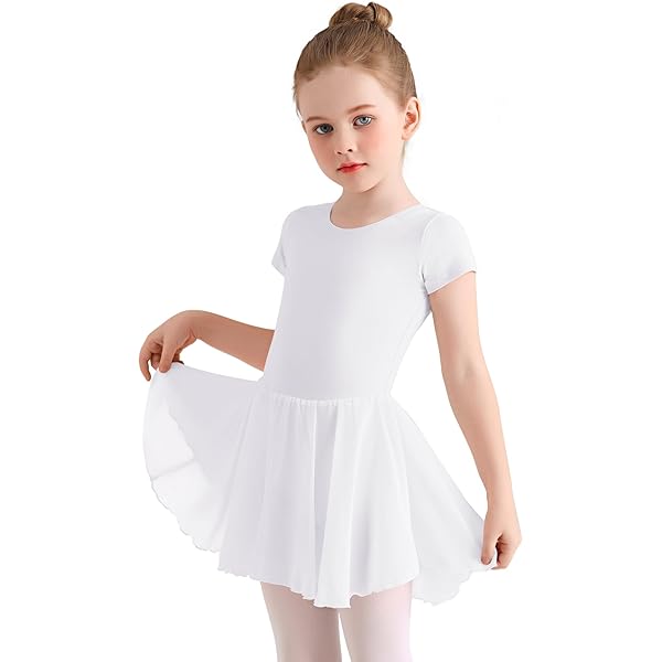 Robe Tutu Ballet Enfant Fille Avec Justaucorps Intégré - Taille 2 à 14 Ans | Matière Stretch Polyamide/élasthanne | Pour Danse, Gym, Patinage, Déguisement