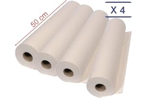 DÉLIKTESS MFB Provence® - Drap d'examen 50 cm - ouate - blanc protection épilation - 4 rouleaux