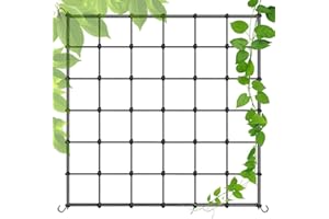 VEOIRXU Red de Enrejado para Plantas Red para, 90 x 90 cm con Ganchos Malla Enrejado para Plantas Trepadoras Malla Elástica para Equipaje para Coche SUV Camión