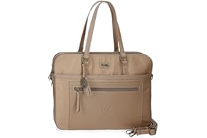 El Potro Lana Portaordenador 15,6" Beige 40x30x5 cms Poliéster y PU