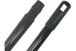 MAAJ Ø 24mm TELESKOP BESENSTIEL 82-140cm METALL SCHWARZ EXTRA SCHWERE/STABILE AUSFÜHRUNG deutsches Normgewinde