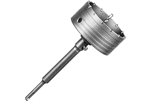 SALI Scie Cloche Beton Couronne de Forage 125mm SDS Plus M22 Filetage Couronne Carotteuse Foret Tige 220mm Foret Pour Scie Murale Set de Scies Cloche pour Maçonnerie Pierres Naturelles Grès Marbre