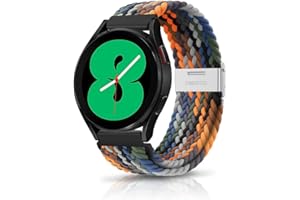 ZoRoll pasek 20 mm do Samsung Galaxy Watch 5 / Watch 5 Pro / Watch 4 / Watch 4 Classic / Active 2, pleciony, regulowany, nylonowy pasek zamienny do zegarka Galaxy Watch 42 mm / Watch 3 41 mm / Gear Sport