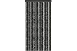Arsvita Flauschvorhang Türvorhang (56x185 cm) in Anthrazit-Schwarz - Raumteiler, Sichtschutz für Ihre Balkon/Terrassentür - Insektenschutz